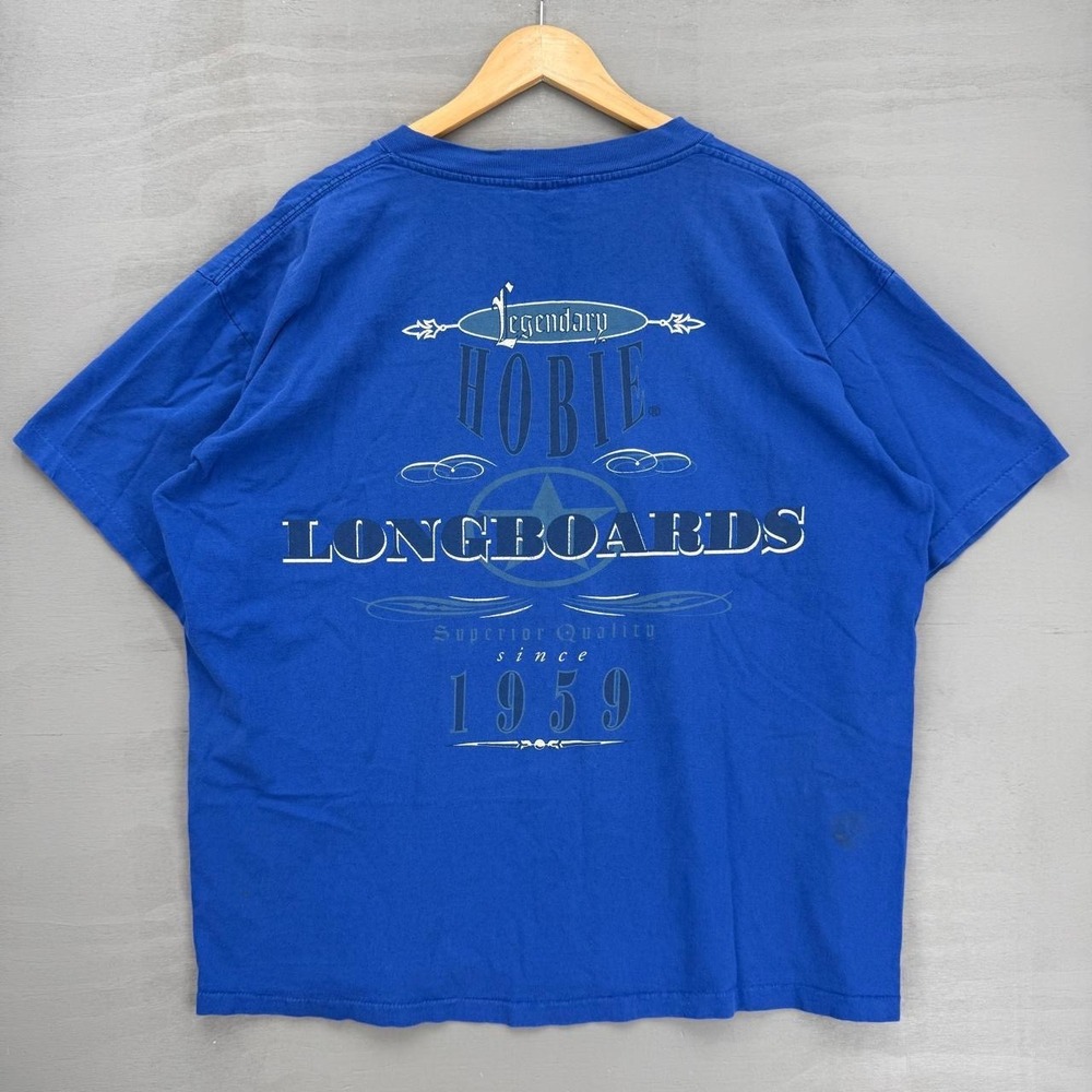 Hobie Longboards T-Shirt Royal Blue Vintage Graphic Surf Tee XL